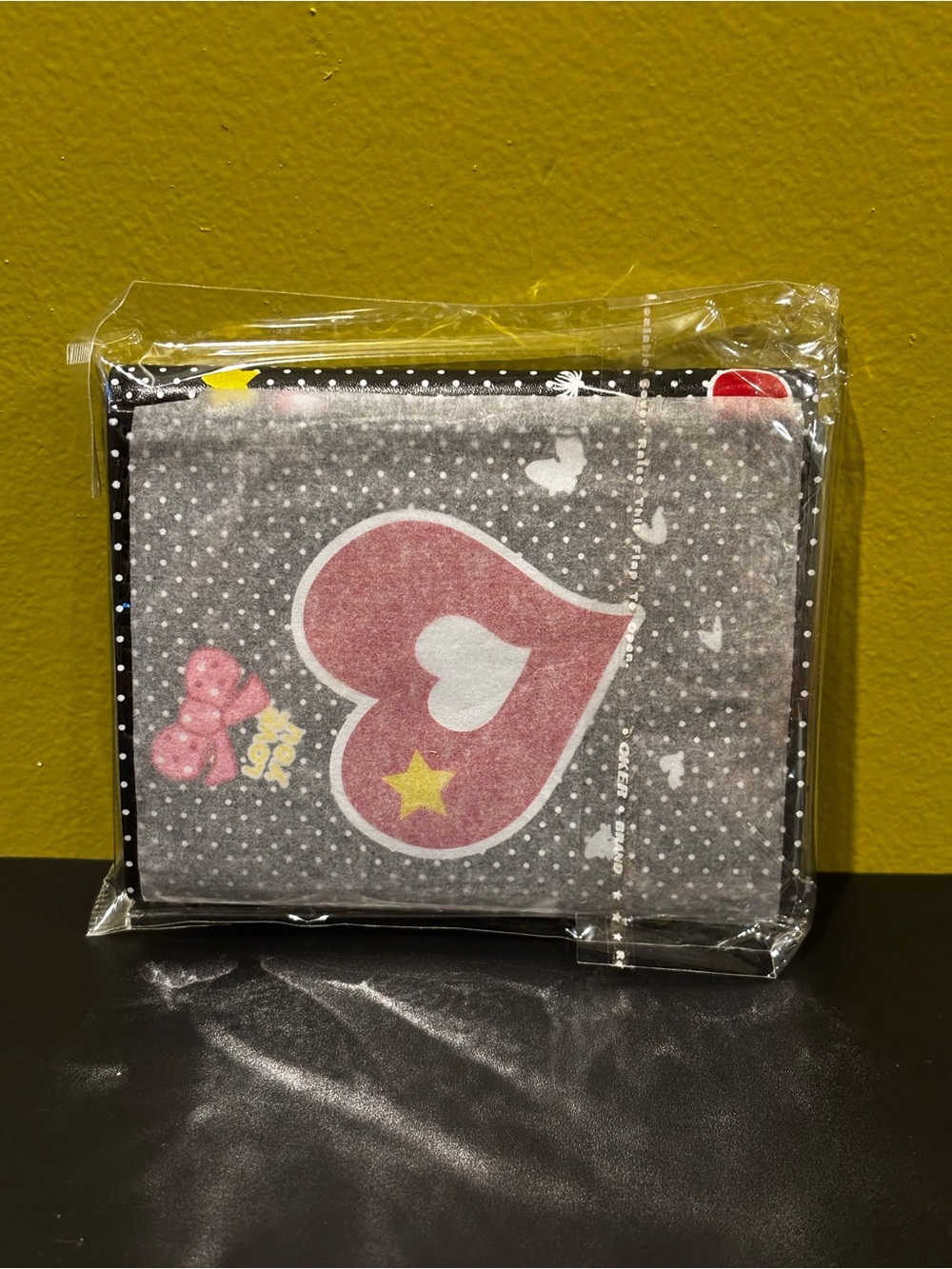 Kids Heart Print Foldable Wallet